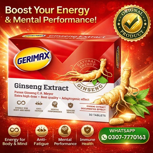 Gerimax Ginseng Tablets in Pakistan